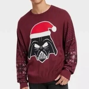 Disney Star Wars Santa Darth Vader Christmas Sweater Unisex Plus Size XXL